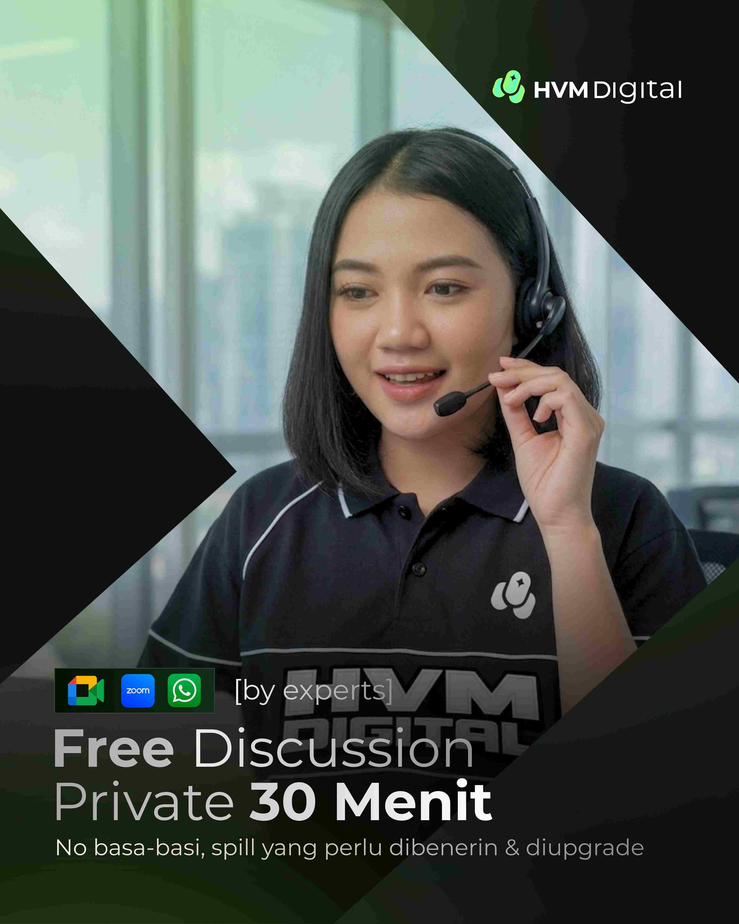 Free Discussion Private 30 Menit - Jasa Website Gresik HVM Digital